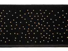 Load image into Gallery viewer, 3" Wide Gold Beaded Velvet Mocha Brown Black Midnight Blue Teal Drapery Tape Trim