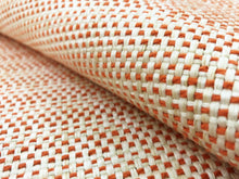 Load image into Gallery viewer, Manuel Canovas Cowtan &amp; Tout Lipari Orange Cream Indoor Outdoor Basketweave Upholstery Fabric