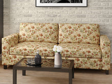 Load image into Gallery viewer, Heavy Duty Victorian Floral Tapestry Denim Blue Plum Pink Green Beige Upholstery Fabric