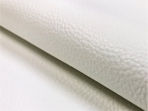 Designer Heavy Duty Off White Vegan Faux Leather Upholstery Vinyl / Oyster