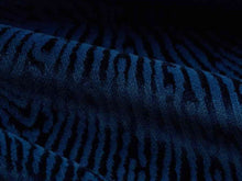 Load image into Gallery viewer, Heavy Duty Navy Blue Abstract Geometric Diamond Velvet Upholstery Drapery Fabric