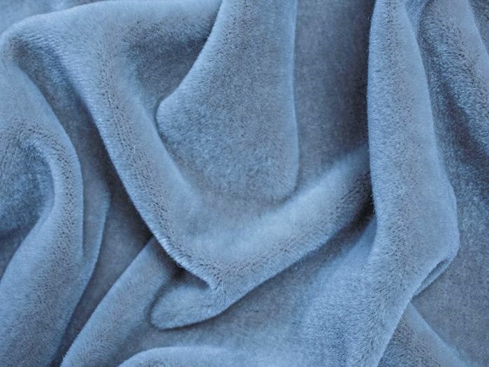 2 Yds Order Minimum Stone Blue Genuine Mohair Velvet