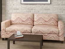 Load image into Gallery viewer, Heavy Duty Cream Purple Mauve Taupe Geode Abstract Upholstery Drapery Fabric