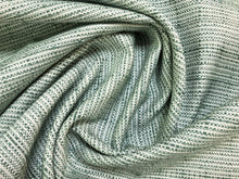 Load image into Gallery viewer, Designer Water &amp; Stain Resistant Speckled Tweed Aqua Blue White Indoor Outdoor Upholstery Drapery Fabric