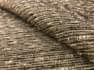 Designer Woven Rustic Brown Beige Upholstery Fabric
