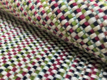 Load image into Gallery viewer, Designer Luxury Woven Magenta Green Blue White Kilim Weave Upholstery Fabric