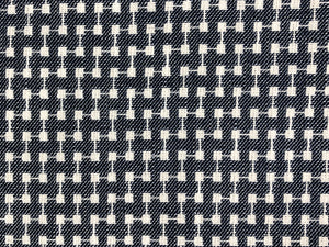 Kravet Reversible Navy Blue Ivory Geometric Abstract Upholstery Drapery Fabric