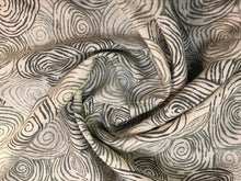 Load image into Gallery viewer, Kravet Spiro Mineral Jeffrey Alan Marks Waterside Linen Aqua Blue Gray Taupe Charcoal Abstract Swirl Pattern Fabric