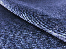 Load image into Gallery viewer, Designer Cotton Distressed Cadet Blue Velvet Upholstery Fabric