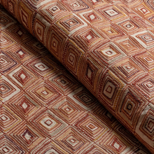 Load image into Gallery viewer, Lee Jofa Bowen Embroidery Fabric / Paprika