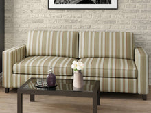 Load image into Gallery viewer, Heavy Duty Stripe Seafoam Green Coral Beige Upholstery Drapery Fabric