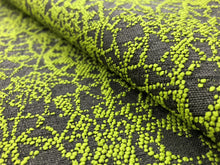 Load image into Gallery viewer, Création Baumann - Outdoor Tobago - 0101475-0087 Gray Grey Lime Green Abstract Medallion Upholstery Drapery Fabric