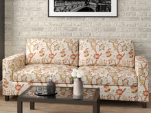 Load image into Gallery viewer, Heavy Duty Jacobean Floral Tapestry Red Teal Green Mustard Gold Ivory Upholstery Fabric
