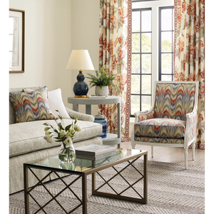Lee Jofa Jasper Print Fabric / Brick/Pool