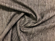 Load image into Gallery viewer, Designer Espresso Brown White Water &amp; Stain Resistant Geometric Herringbone Cotton Linen Mid Century Modern Tweed Abstract Drapery Upholstery Fabric
