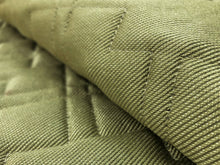 Load image into Gallery viewer, Designer Artichoke Green Geometric Abstract Quilted Matelasse Upholstery Fabric