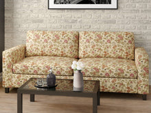 Load image into Gallery viewer, Heavy Duty Floral Botanical Tapestry Rose Pink Rusty Orange Navy Blue Green Beige Upholstery Fabric