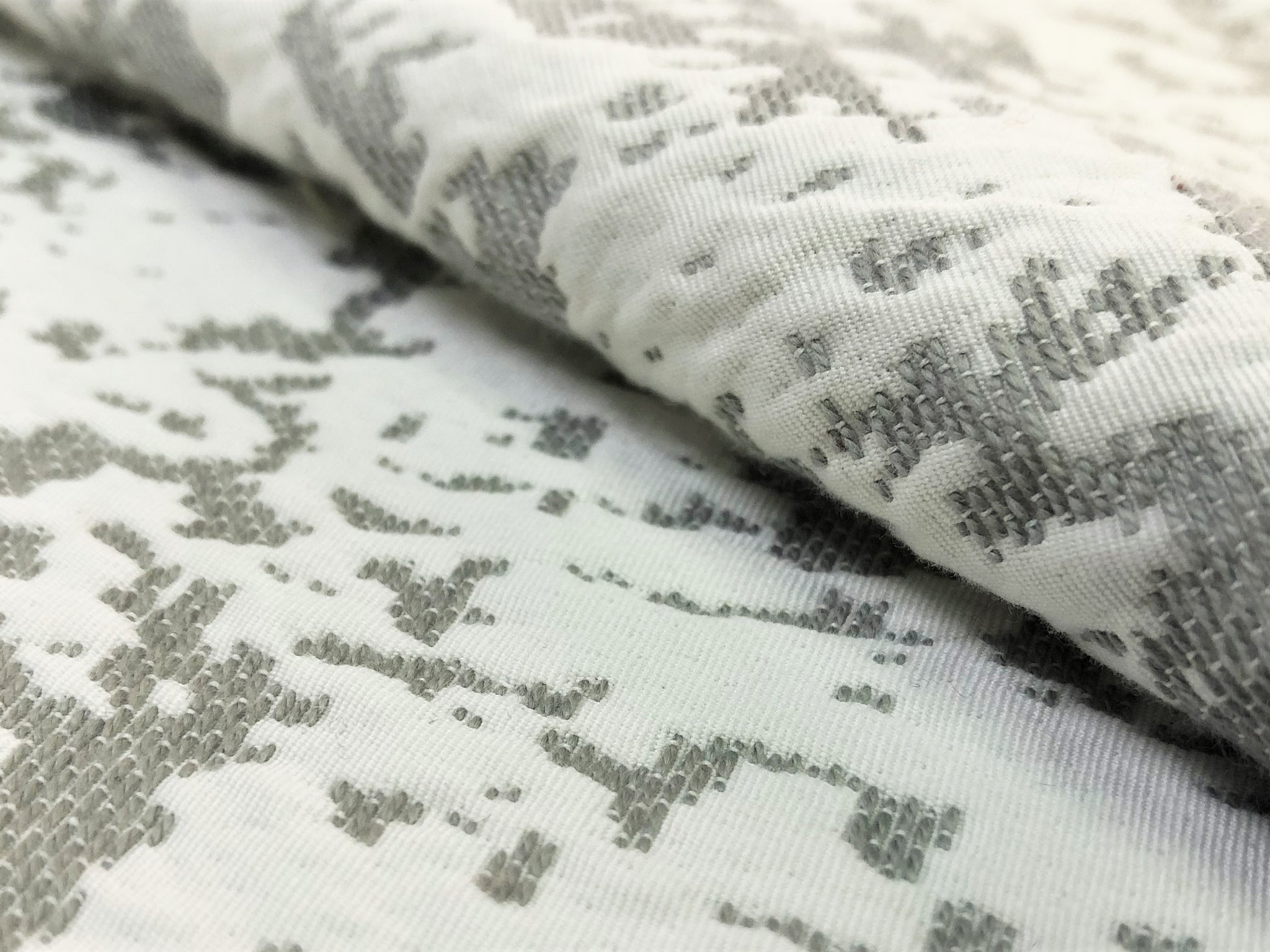 Designer Water & Stain Resistant Off White Teal Grey Brown Geometric Abstract online Upholstery Drapery Fabric WHS 301