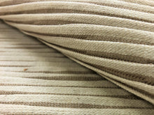 Load image into Gallery viewer, Designer Water &amp; Stain Resistant Beige Taupe Pleated Abstract Neutral Upholstery Fabric