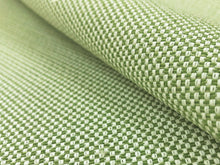 Load image into Gallery viewer, Designer Lime Green White Woven Small Scale MCM Mid Century Modern Upholstery Fabric