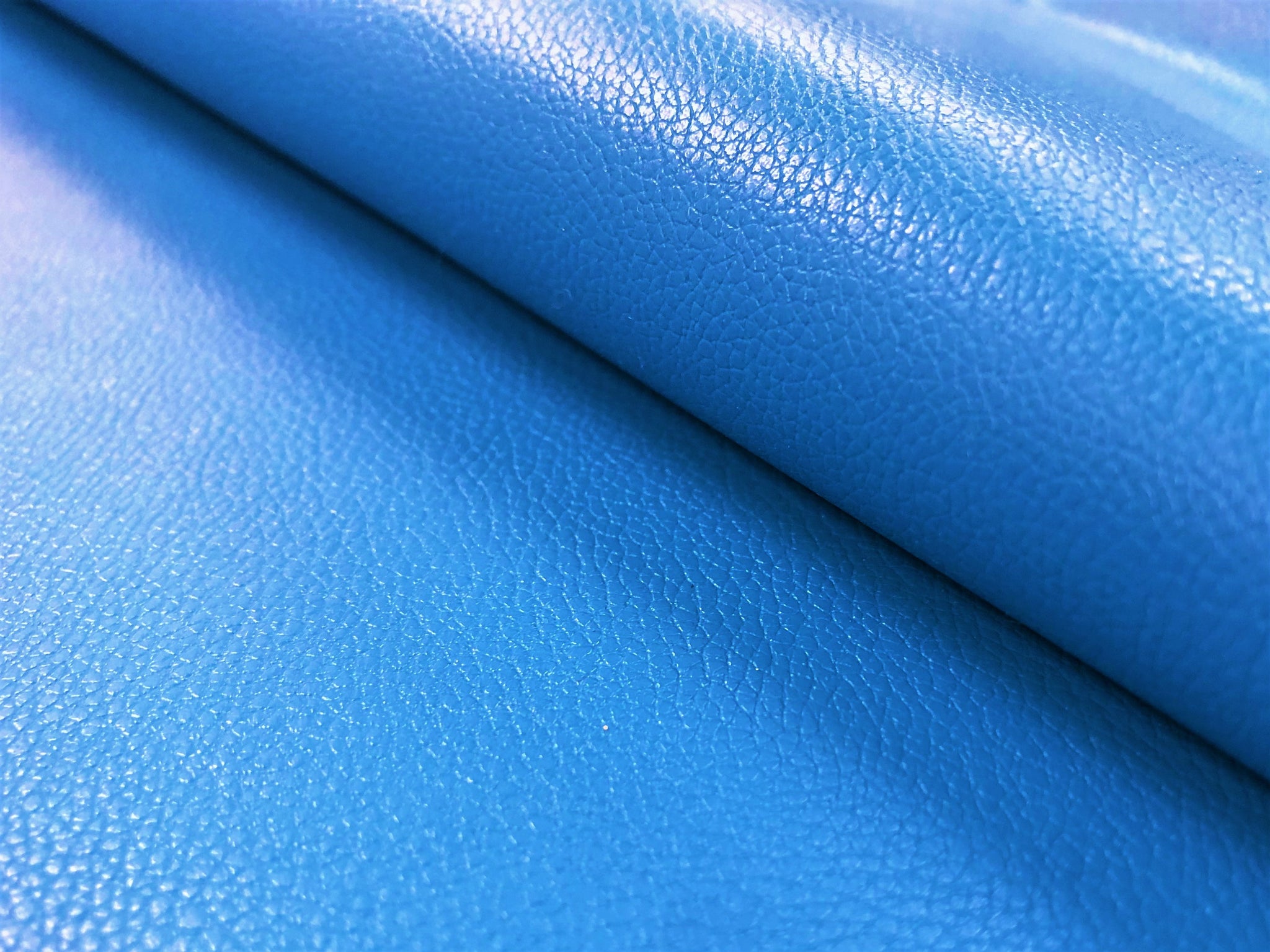 Turquoise Perforated Faux Leather Fabric For Upholstery, Cushions