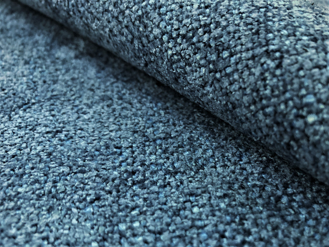 Denim Blue Crypton MCM Mid Century Modern Textured Water & Stain Resistant Upholstery Fabric