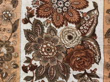 Load image into Gallery viewer, Vintage Schumacher Centerbrook Ecru Neutral Brown Beige Linen Floral Botanical Stripe Upholstery Drapery Fabric