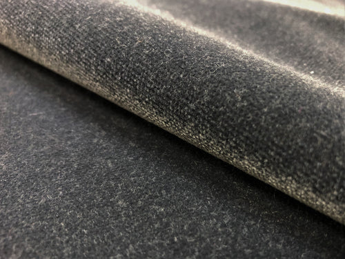 Designer Charcoal Grey Velvet Upholstery Fabric