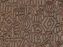 Load image into Gallery viewer, Designer Rose Grey Abstract Art Deco Geometric Cut Velvet Upholstery Fabric