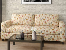 Load image into Gallery viewer, Heavy Duty Abstract Floral Tapestry Denim Blue Rusty Red Indigo Green Beige Upholstery Fabric