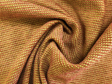 Load image into Gallery viewer, Reversible Rusty Red Beige Small Scale Check Geometric Chenille Mid Century Modern Upholstery Drapery Fabric