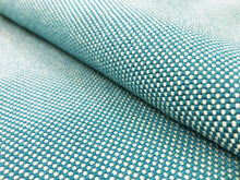 Load image into Gallery viewer, Cowtan &amp; Tout Manuel Canovas Leni Iagon Teal Green Cream MCM Canvas Upholstery Drapery Fabric