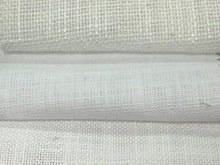 Load image into Gallery viewer, Faux Linen Semi Sheer White White Ivory Drapery Fabric