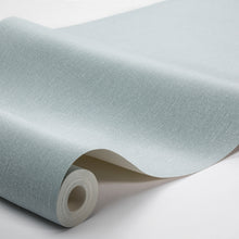 Load image into Gallery viewer, Schumacher Linen Wallpaper 4427 / Topaz Blue