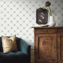 Load image into Gallery viewer, Schumacher Linn Wallpaper 4505 / Grey And Silver
