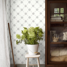 Load image into Gallery viewer, Schumacher Linn Wallpaper 4505 / Grey And Silver