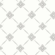 Load image into Gallery viewer, Schumacher Linn Wallpaper 4505 / Grey And Silver