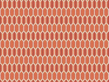 Load image into Gallery viewer, Crypton Water &amp; Stain Resistant Coral Red Orange Cream Geometric Upholstery Drapery Fabric