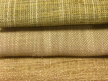 Load image into Gallery viewer, Faux Linen Gold Weave Wheat Beige Light Gold Drapery Fabric