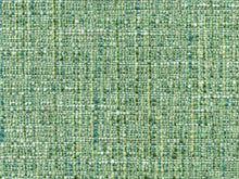 Load image into Gallery viewer, Heavy Duty Water &amp; Stain Resistant MCM Mid Century Modern Tweed Chartreuse Green Teal Aqua Blue Cream Upholstery Drapery Fabric