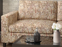Load image into Gallery viewer, Heavy Duty Abstract Paisley Tapestry Beige Green Black Red Pale Blue Upholstery Fabric