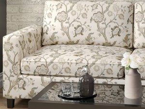 Heavy Duty Jacobean Floral Tapestry Sage Green Mustard Beige Ivory Brown Upholstery Fabric