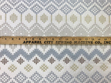 Load image into Gallery viewer, 1.75 Yds Designer Woven Geometric Beige Grey Taupe Chenille Upholstery Fabric