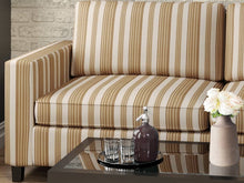 Load image into Gallery viewer, Heavy Duty Stripe Beige Gold Brown Upholstery Drapery Fabric