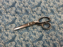 Load image into Gallery viewer, C&amp;C Milano Spring Ocean Linen Floral French Blue Cream Upholstery Drapery Fabric