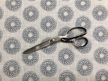 Load image into Gallery viewer, Alex Conroy Small Gujarat Indigo Navy Blue Ivory Medallion Printed Ethnic Tribal Linen Fabric