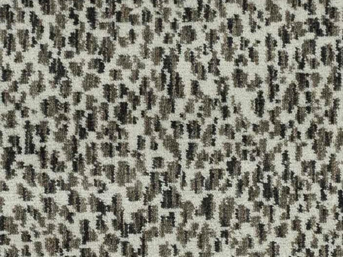 Kendall Wilkinson Soukii Charcoal Grey Silver Animal Pattern Velvet Upholstery Fabric