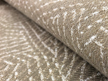 Load image into Gallery viewer, Designer Indoor Outdoor Water &amp; Stain Resistant Abstract Geometric Taupe Off White Upholstery Drapery Fabric