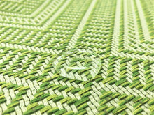 Load image into Gallery viewer, 1.3 Yard of Schumacher Tortola Kiwi Lime Green Beige Geometric Woven Indoor Outdoor Water Resistant Upholstery Fabric