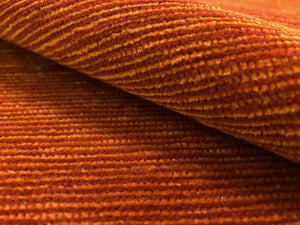 Lee Jofa Burnt Orange Stripe Textured Mid Century Modern Chenille Upholstery Fabric